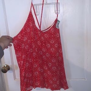 Red tank top